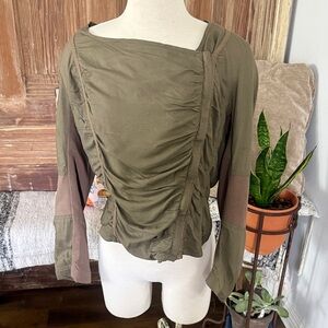 H&M Khaki Ruched Women's light weight jacket